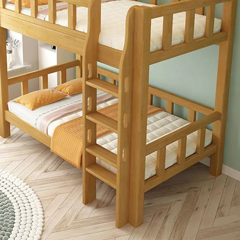 Wooden Bunk Bed – Honey Tone, Ladder Posts with Hand Grips