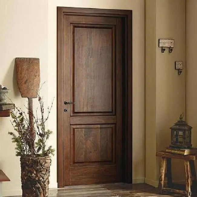 Two-Panel Wooden Interior Door – Tall Upper, Short Lower Panel