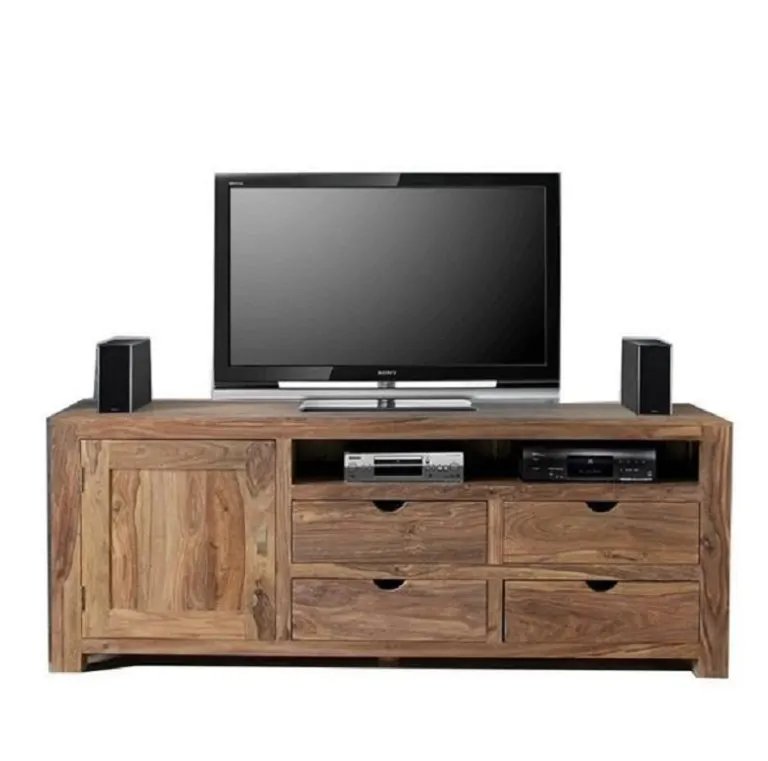 Acacia TV Unit – Lower Drawers, Side Cupboard